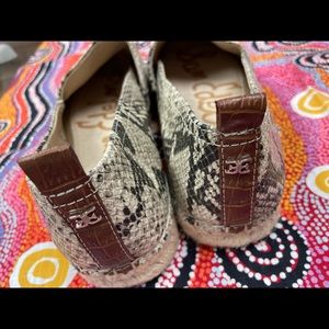 Snake print women’s Sam Edelman size 9.5 espadrilles, gently worn.